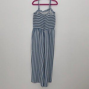 Abercrombie Kids Blue/White Striped Jumpsuit